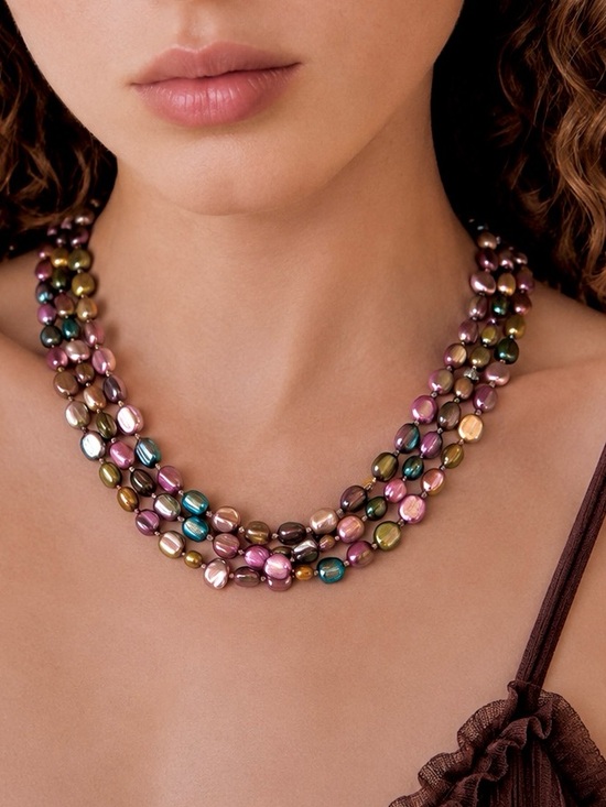 Jewelry - Multicolor Pearl Beaded Statement Necklace - Women Jewelry